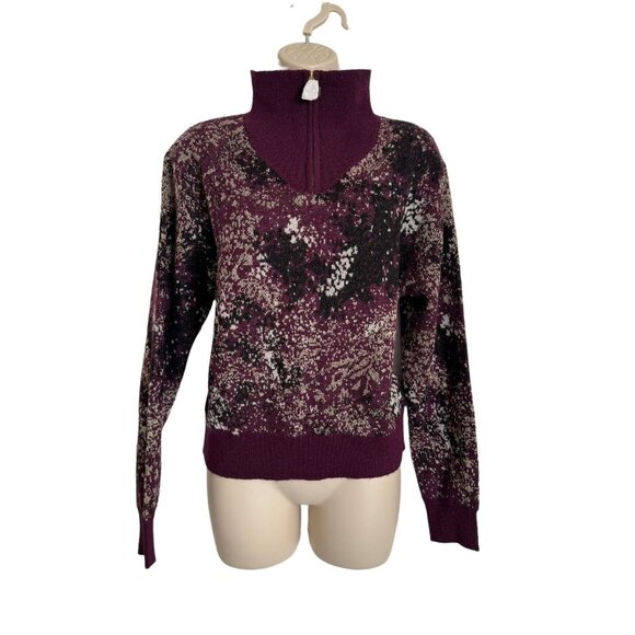 Scotch & Soda Medium Wool Alpaca Blend Half-Zip Pullover Jacquard Sweater NEW - Picture 7 of 14